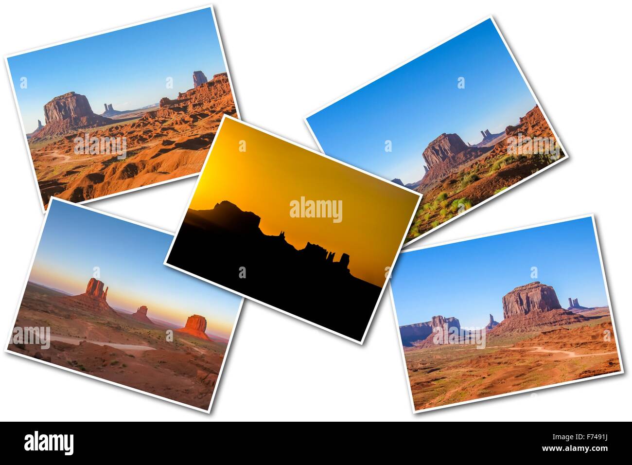 Monument Valley photos collage Banque D'Images Monument Valley photos collage Banque D'Images