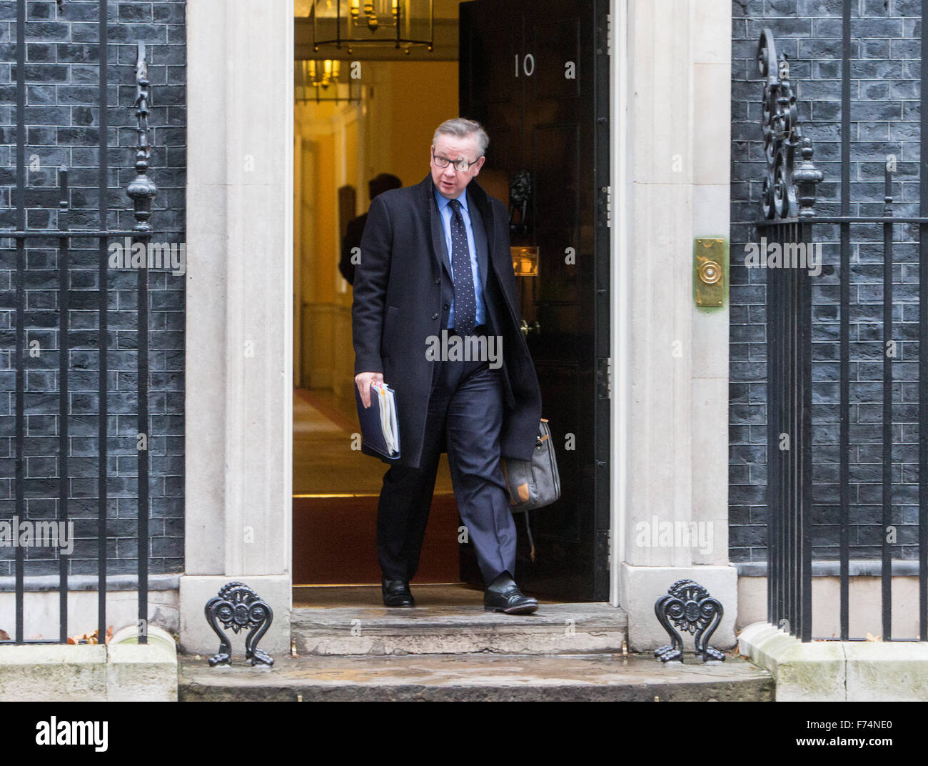 Michael Gove, whip en chef du gouvernement, arrive pour une réunion du cabinet au numéro 10 Downing Street Banque D'Images