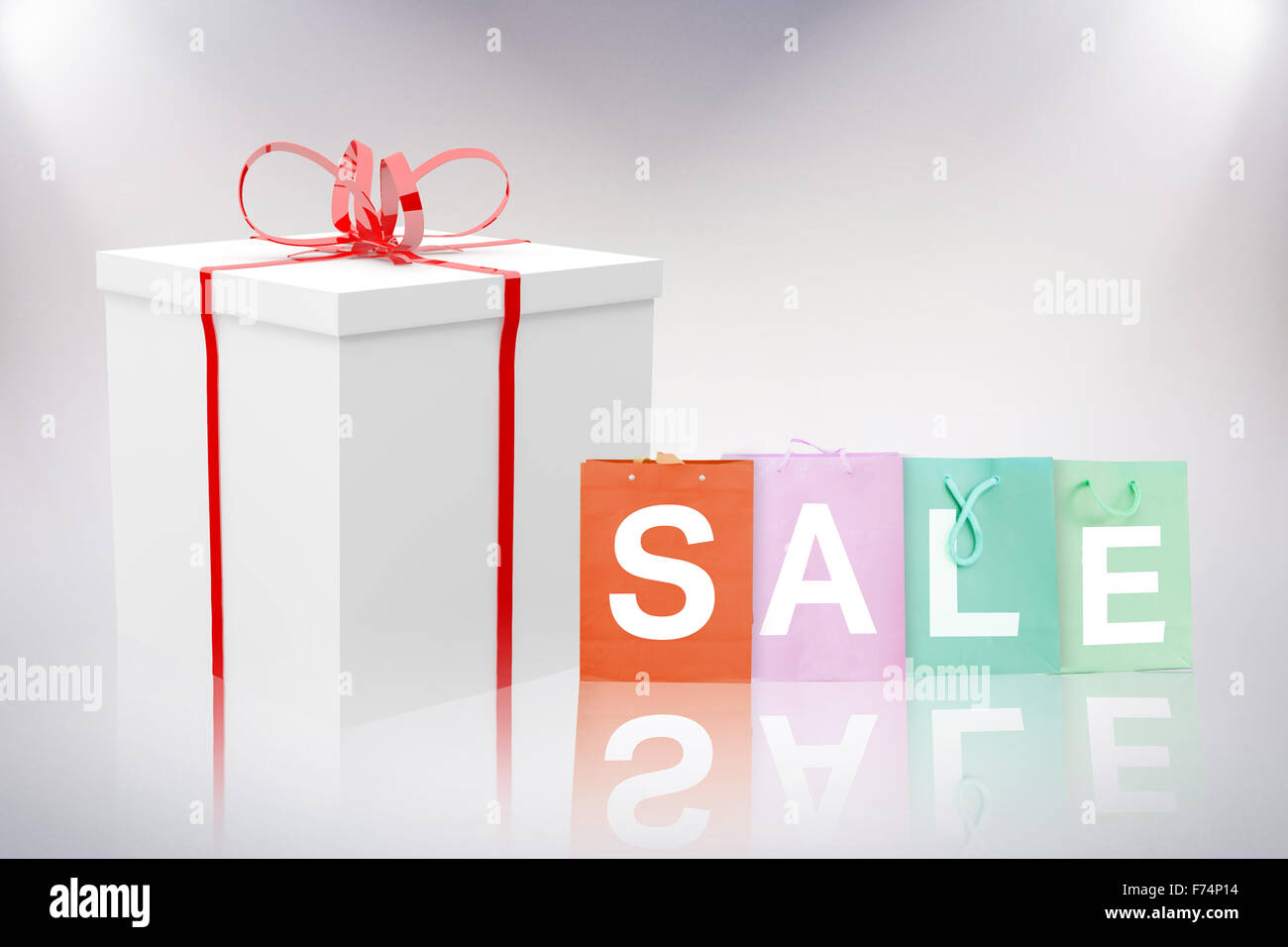 Image composite de vente shopping bags Banque D'Images