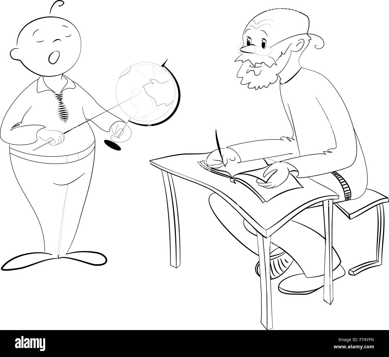 Dans une salle de classe Banque D'Images