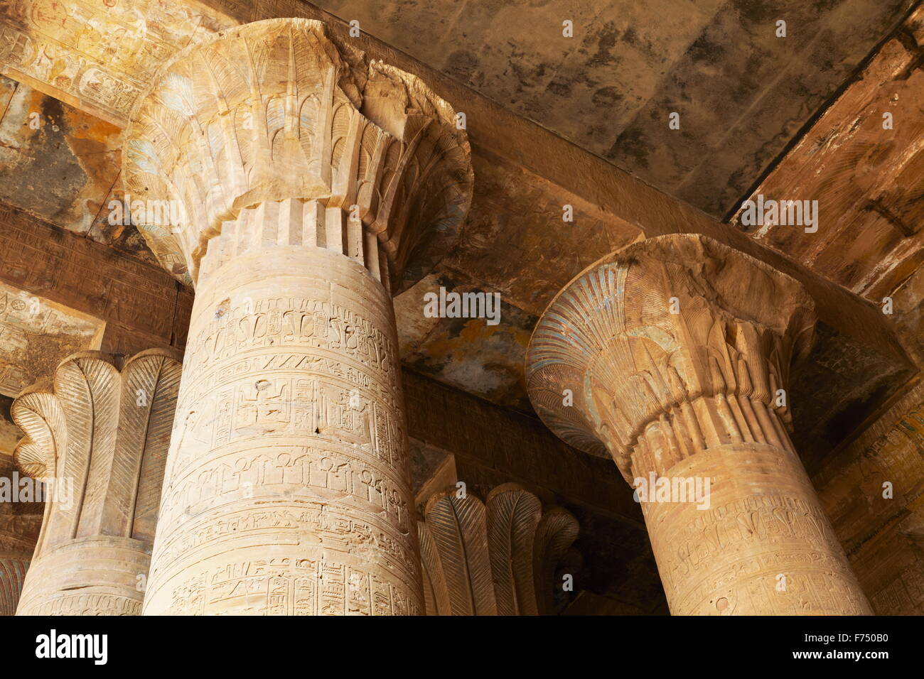 L'Egypte - Edfou, Temple d'Horus Banque D'Images