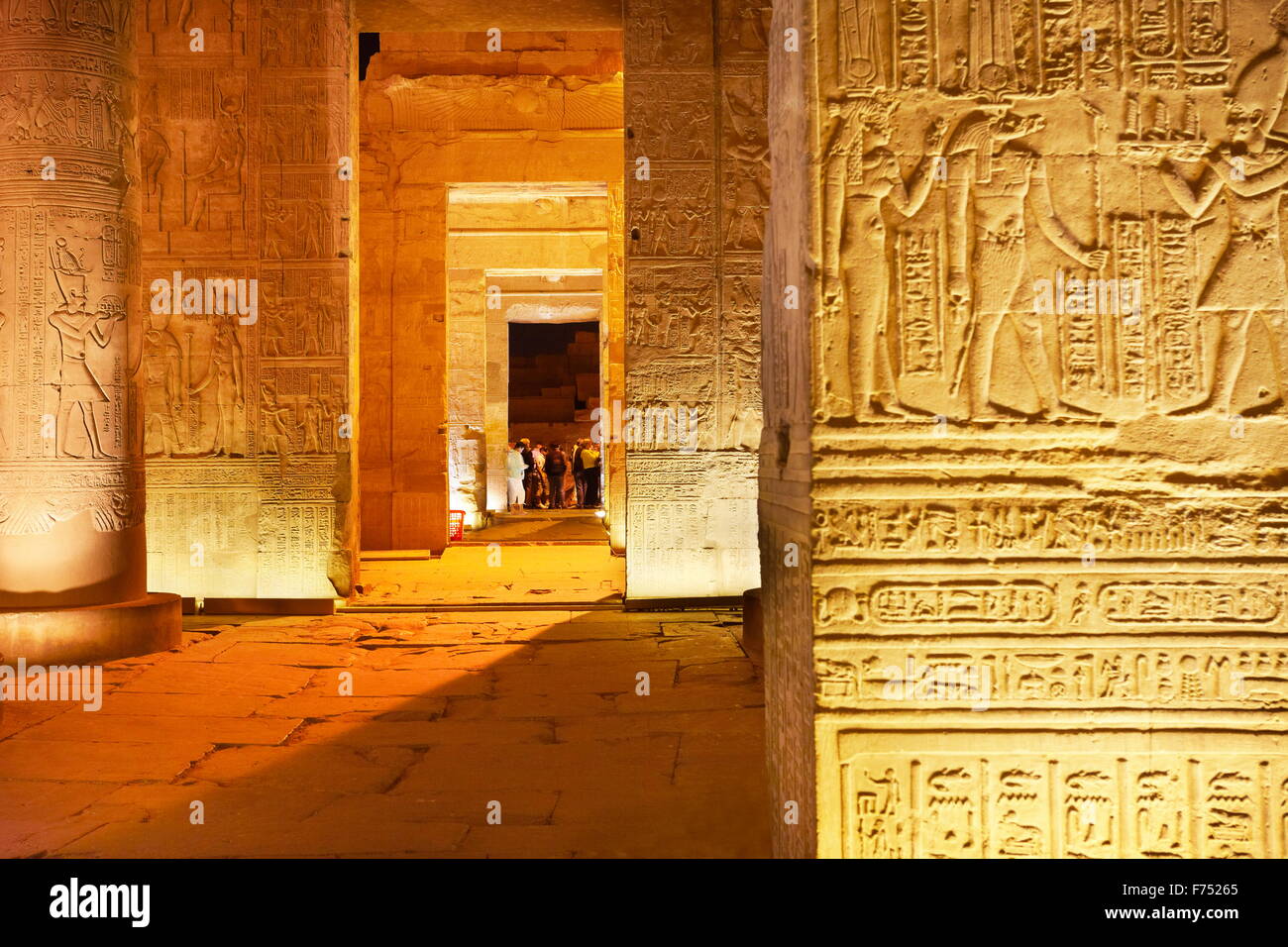 Égypte - Kom Ombo, Temple de Sobek Banque D'Images