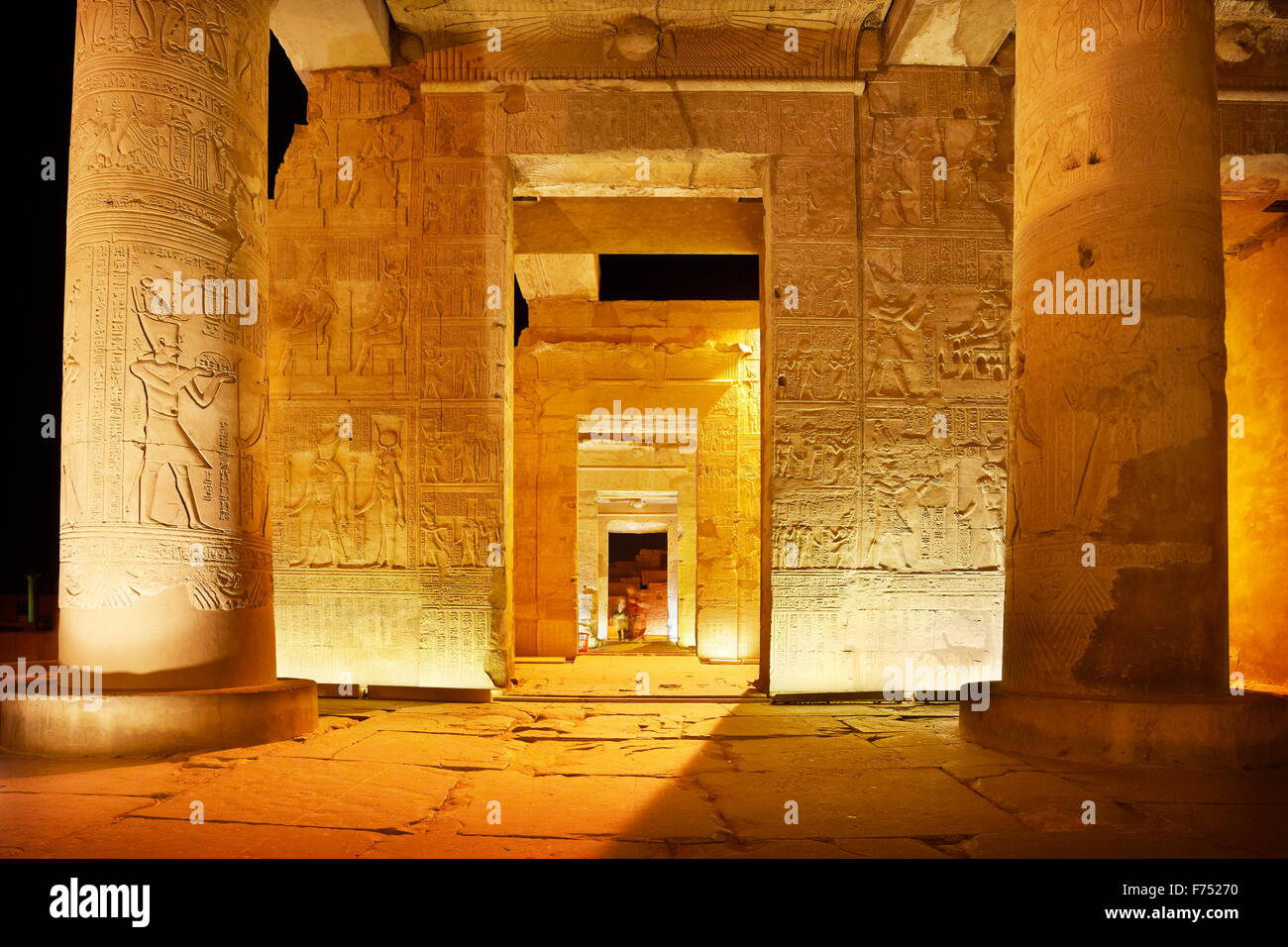Égypte - Kom Ombo, Temple de Sobek Banque D'Images