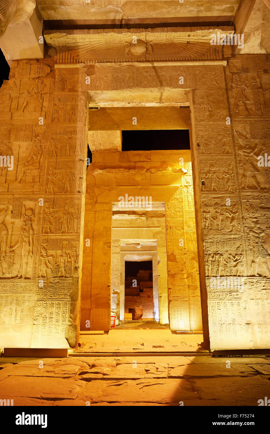 Égypte - Kom Ombo, Temple de Sobek Banque D'Images