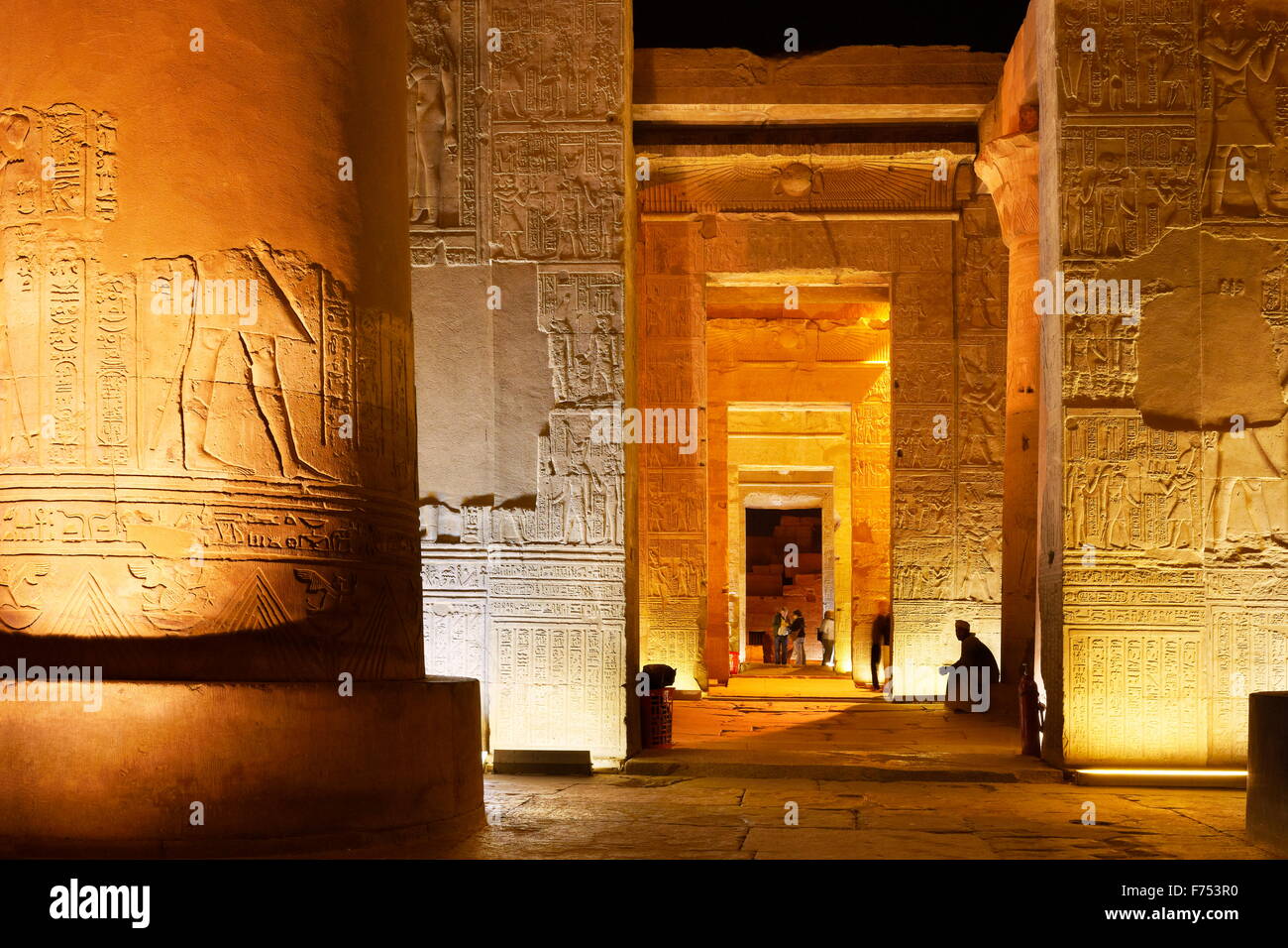 Égypte - Kom Ombo, Temple de Sobek Banque D'Images