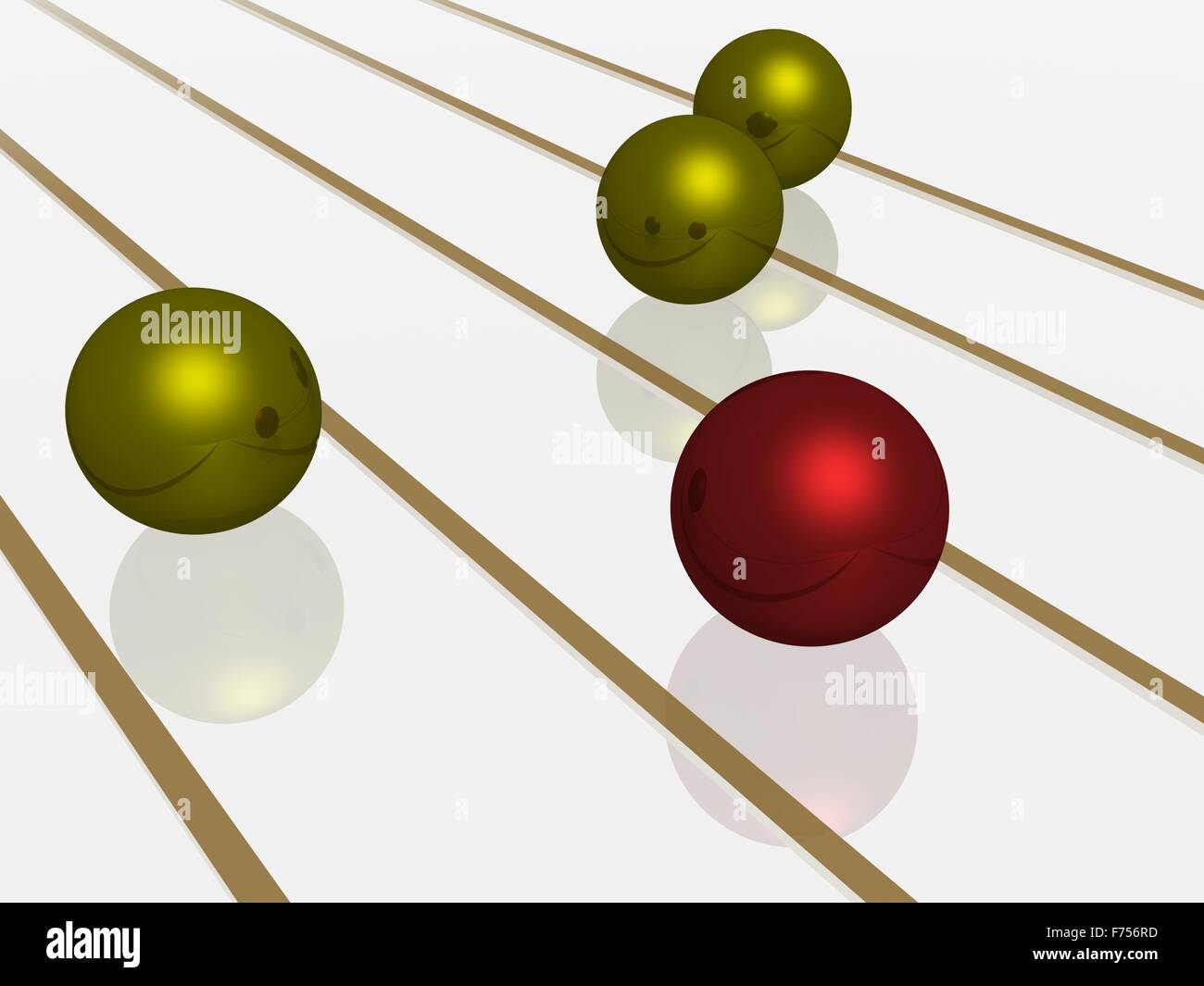 La première dans les compétitions sportives. Objet 3D. Banque D'Images