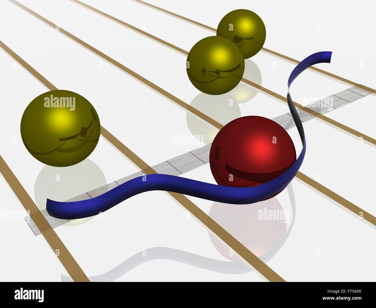 Le gagnant dans les compétitions sportives. Objet 3D. Banque D'Images