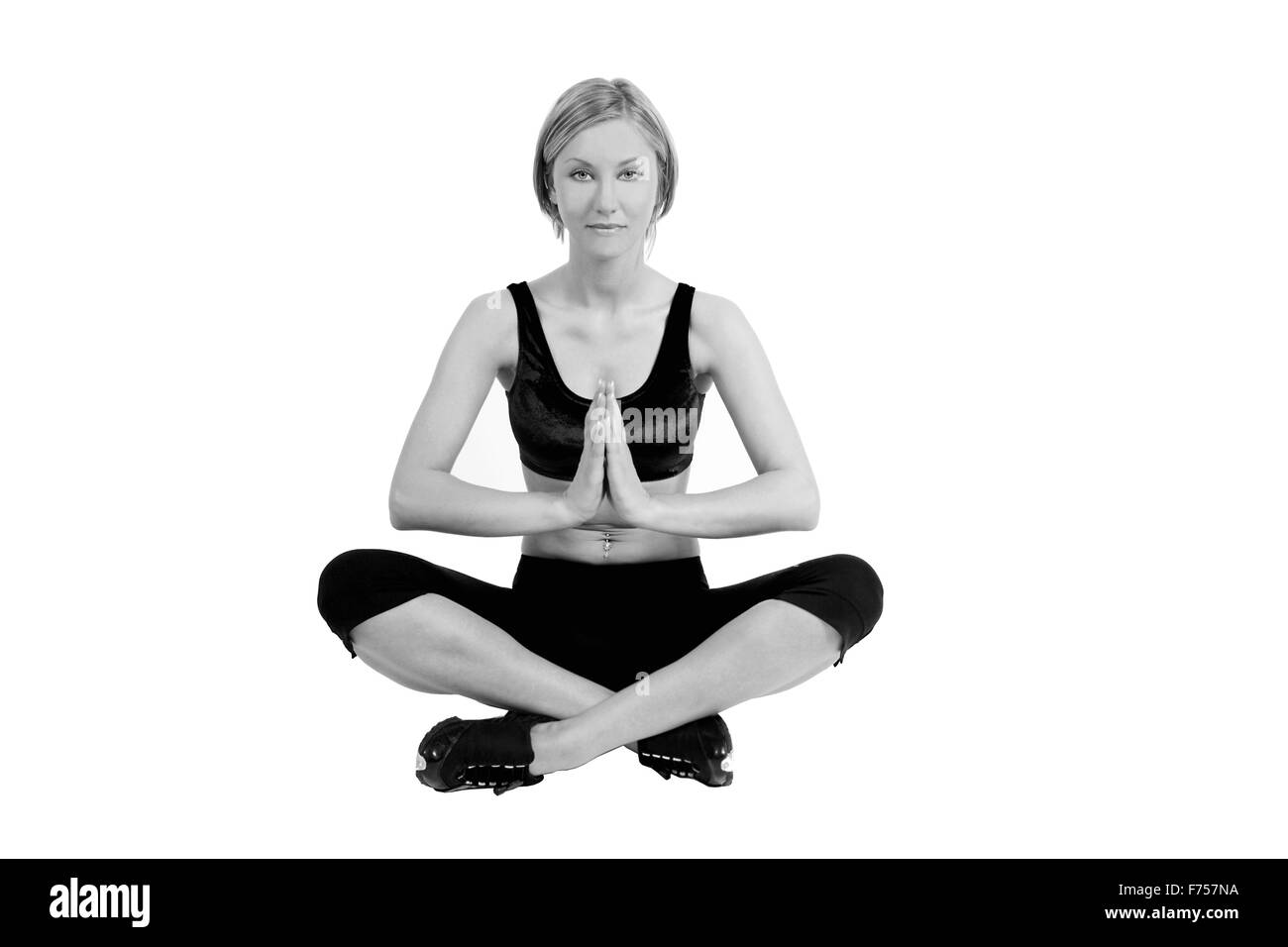 Woman meditating Banque D'Images