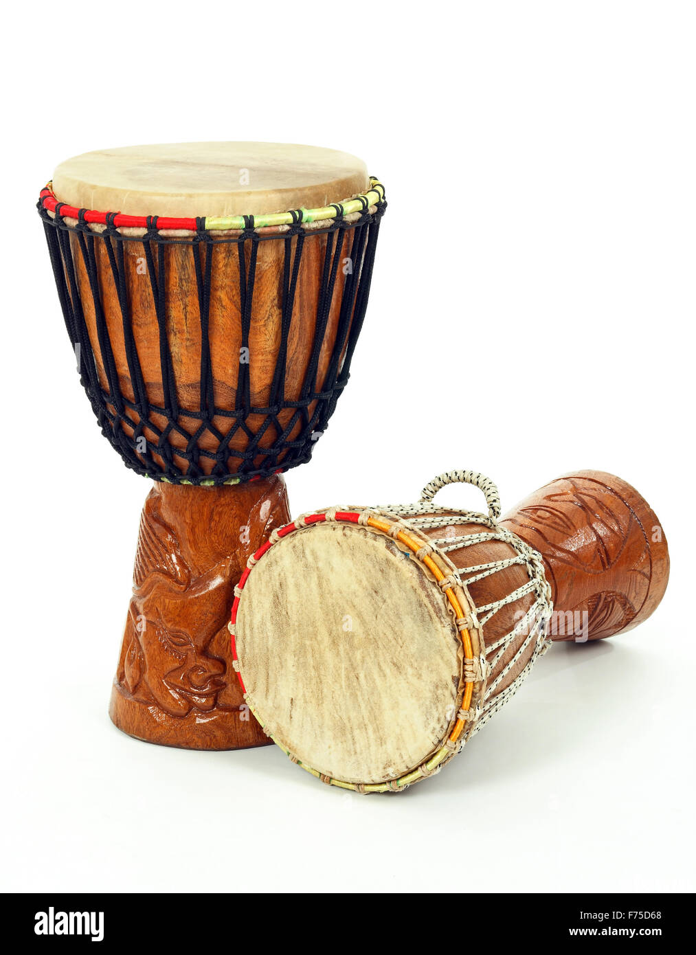 VERITABLE DJEMBÉ AFRICAIN 54cm tambour tamtam Percussion Bois Brut ethnique EUR 120,00 - FR