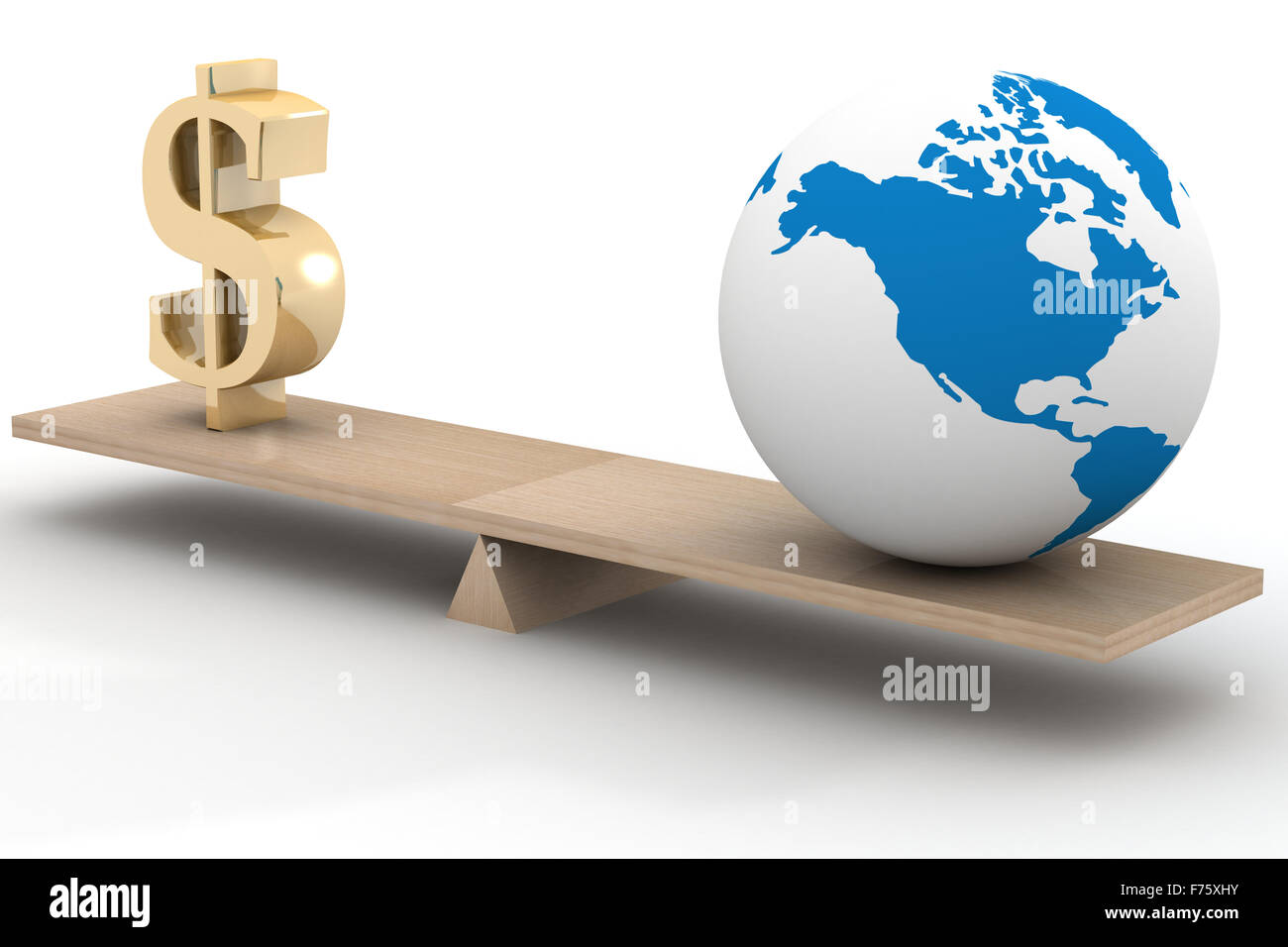 Monde des affaires. Image 3D. L'illustration isolé Banque D'Images