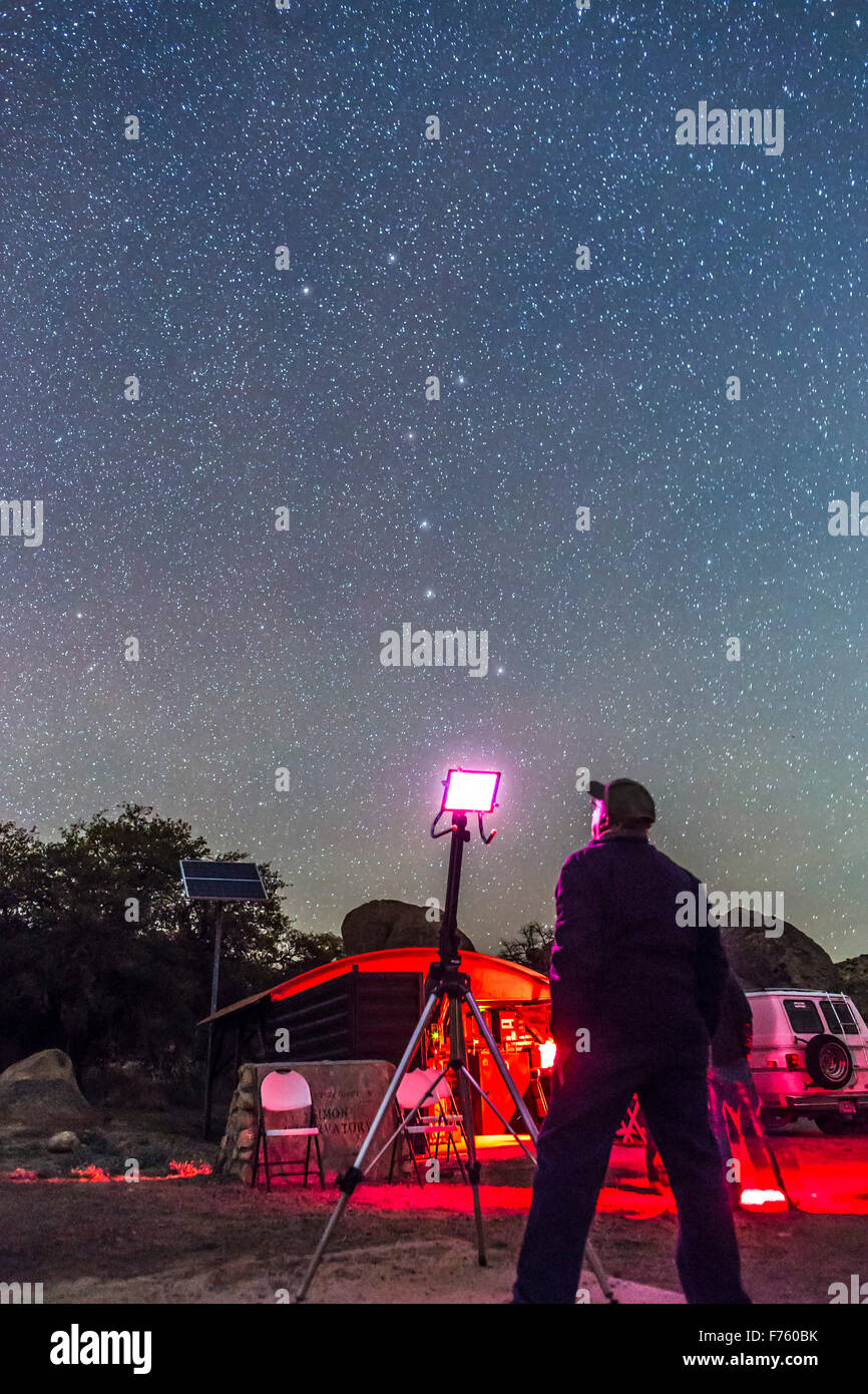 Une scène à la fonction 'parcs 'n' Stars étoiles nuit, 15 mars 2015, à la ville de Rocks State Park, New Mexico, et à la Banque D'Images