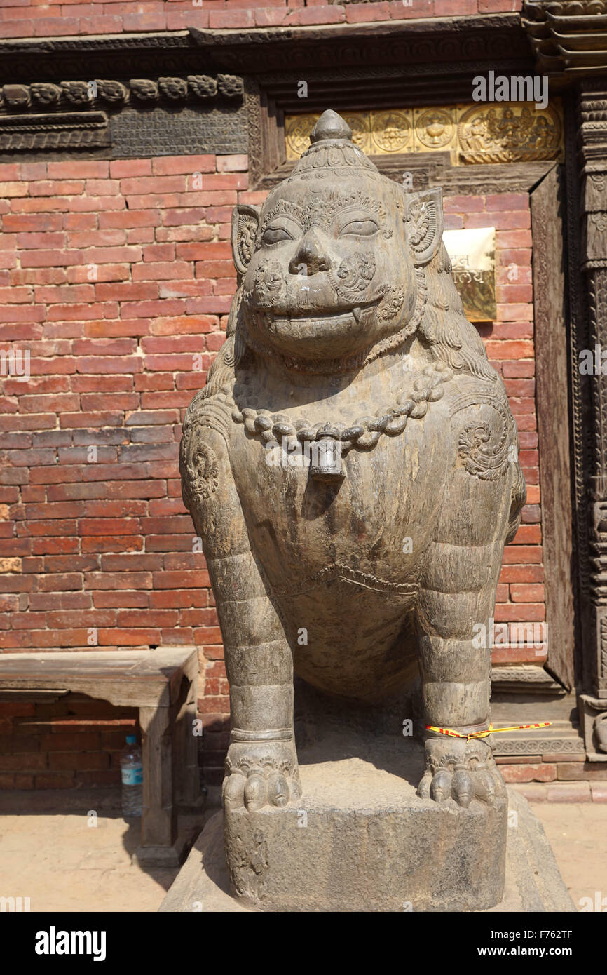 Sculpture, temple krishna, katmandou, népal, asie Banque D'Images