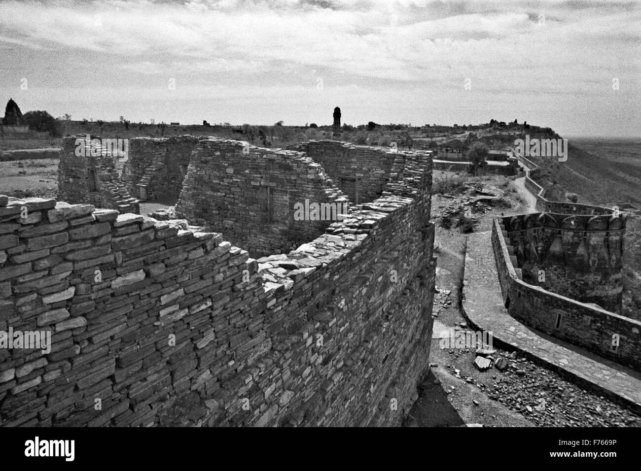 Vintage chittorgarh fort, Rajasthan, Inde, Asie Banque D'Images