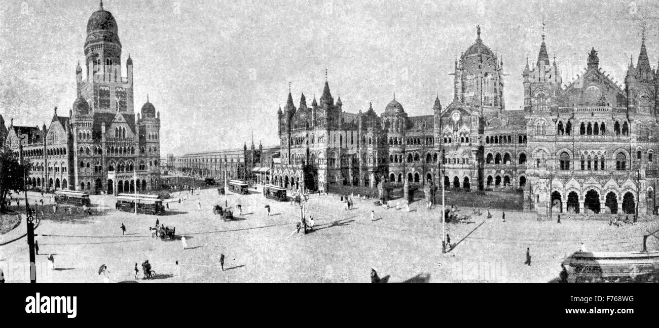 La gare Chhatrapati Shivaji, Mumbai, Maharashtra, Inde, Asie Banque D'Images