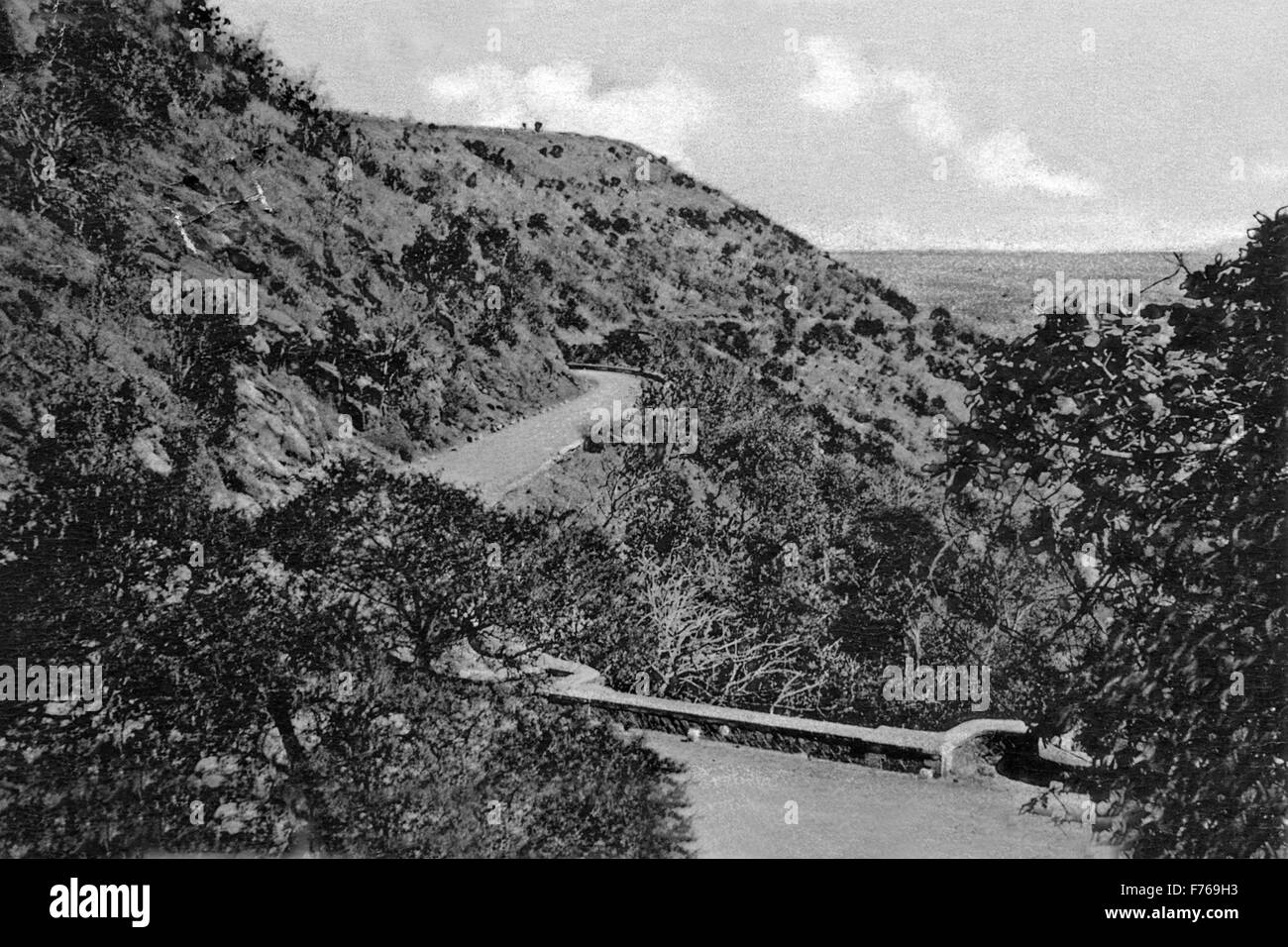 Katraj ghat, mahabaleshwar, maharashtra, inde, asie, ancienne image vintage du 1900 Banque D'Images