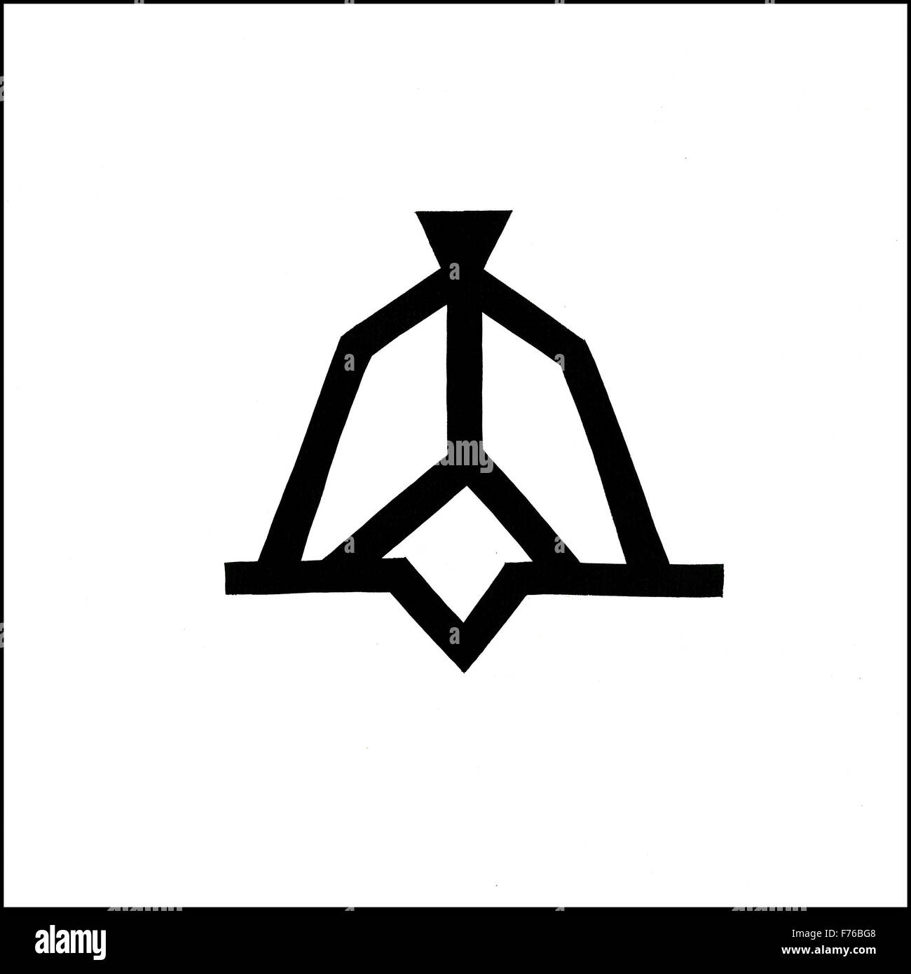 Illustration de l'homme dessin de ligne sur le vélo Banque D'Images