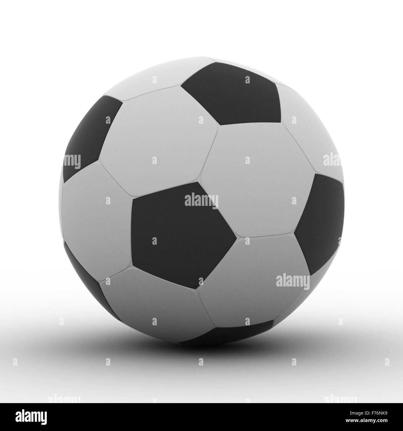 Ballon de soccer sur fond blanc. Image 3D isolés Banque D'Images