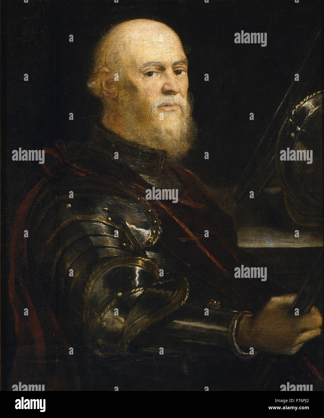 Jacopo Tintoretto - un amiral Vénitien Banque D'Images