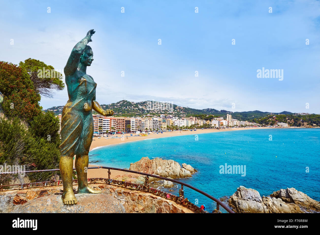 Femme de la mer à Lloret de Mar sur la Costa Brava appelé Mujer Marinera à Catalogne Banque D'Images