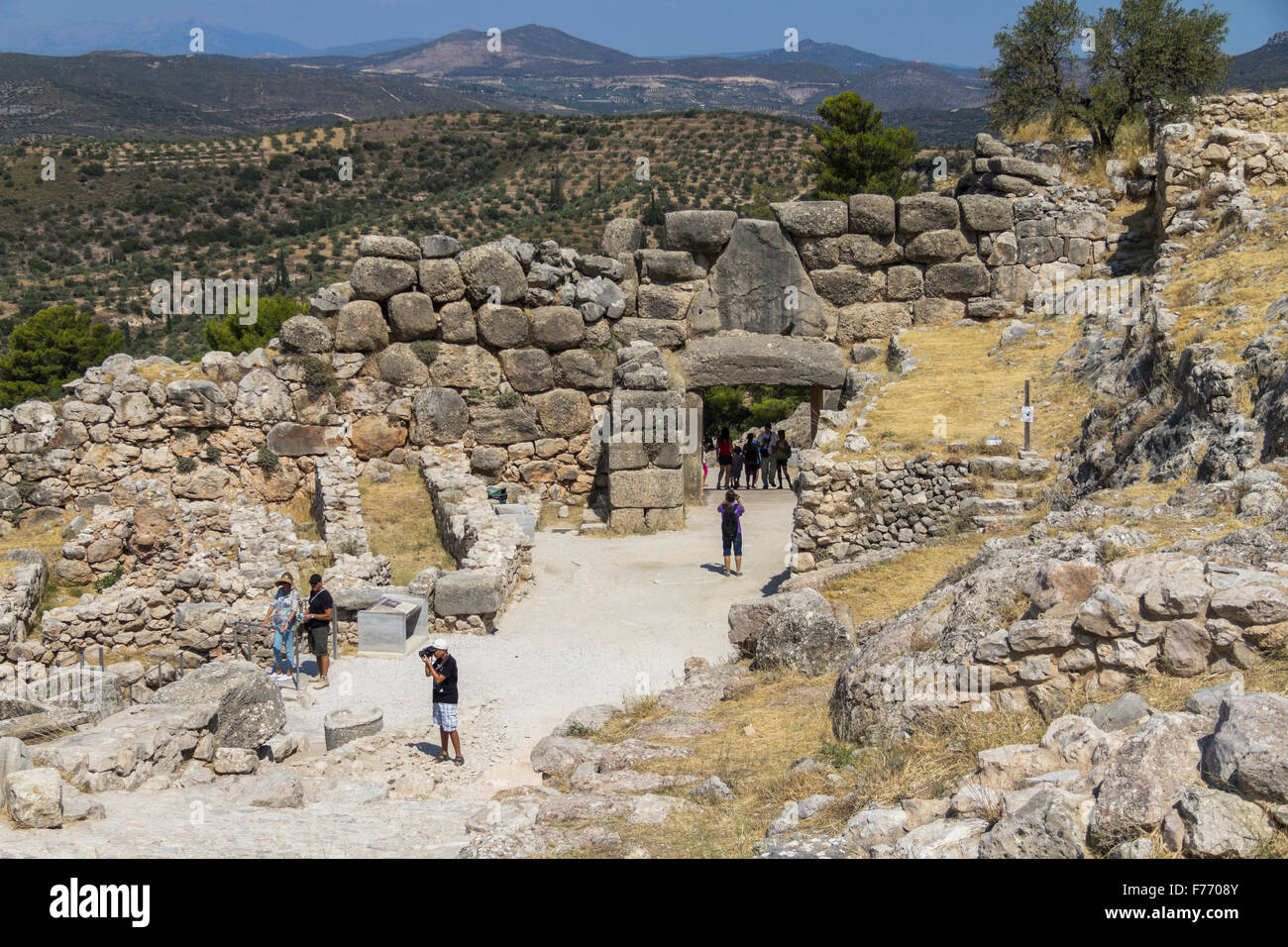 Site archéologique de Mycènes en Grèce Banque D'Images