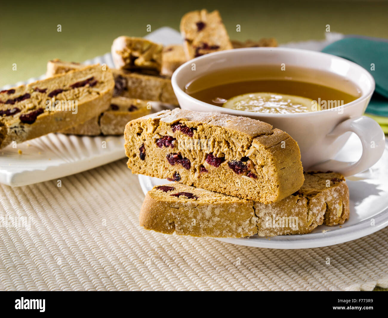 Biscottes aux amandes miel Banque D'Images