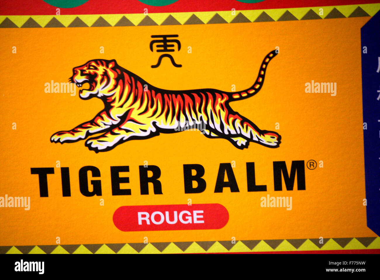 Markennamen : 'Tiger Balm', Chamonix, Frankrfeich. Banque D'Images