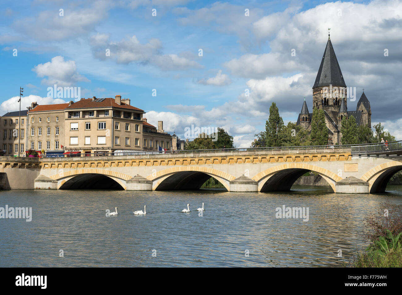 View of Temple Neuf à Metz Lorraine Moselle France Banque D'Images