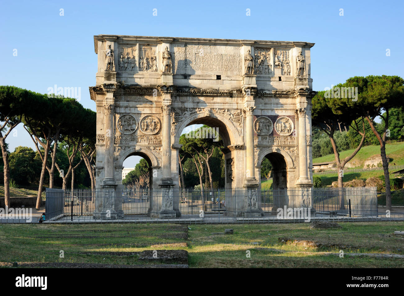 Italie, Rome, l'arc de Constantin Banque D'Images