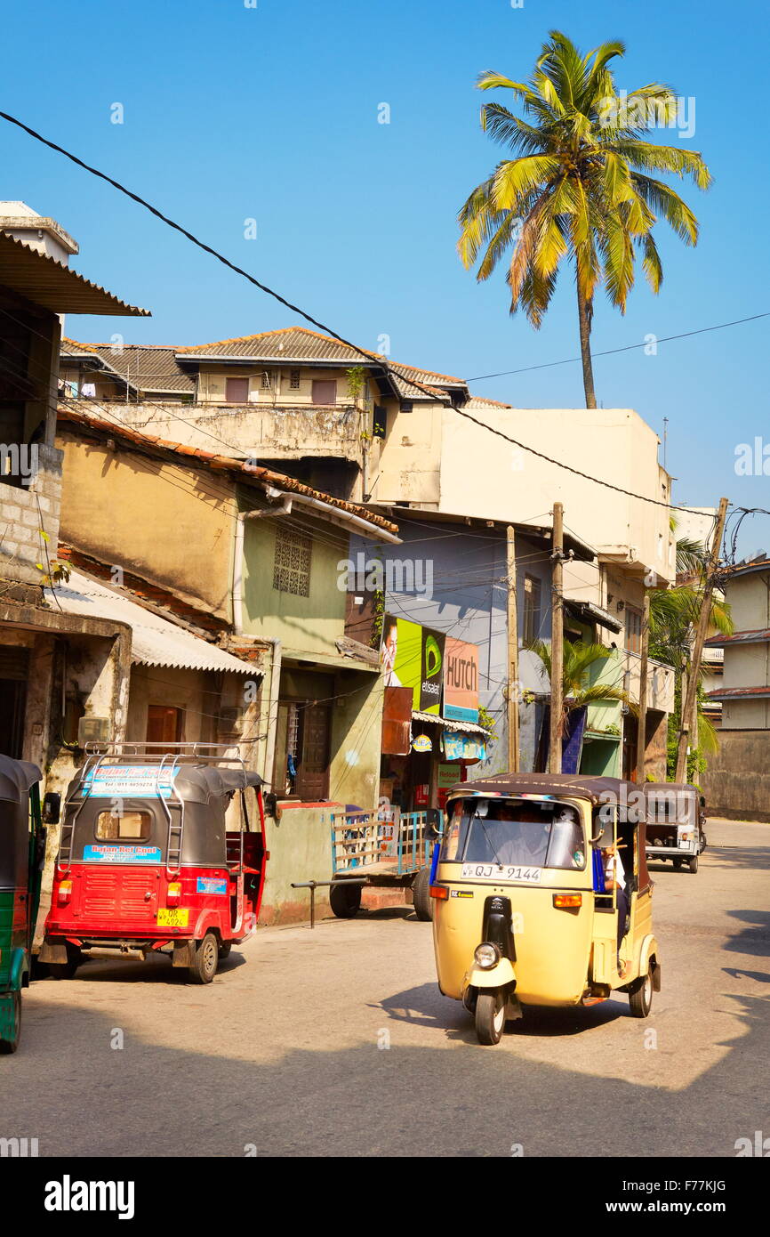 Sri Lanka - COLOMBO, tuk-tuk taxi, moyen de transport typique Banque D'Images