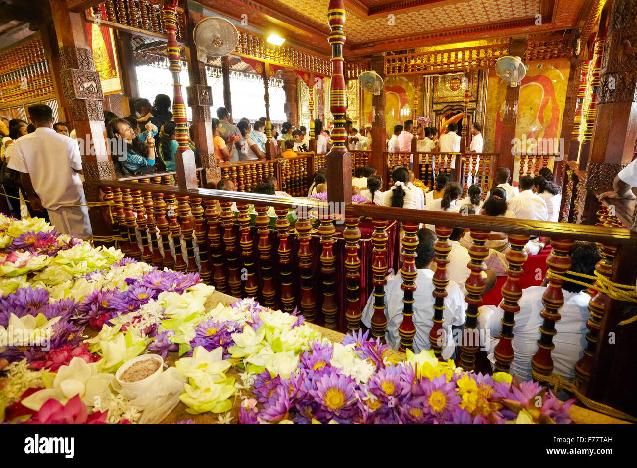 Sri Lanka - Kandy, Temple de la dent, le Sri Dalada Maligawa, sanctuaire bouddhiste, UNESCO World Heritage Site, Banque D'Images