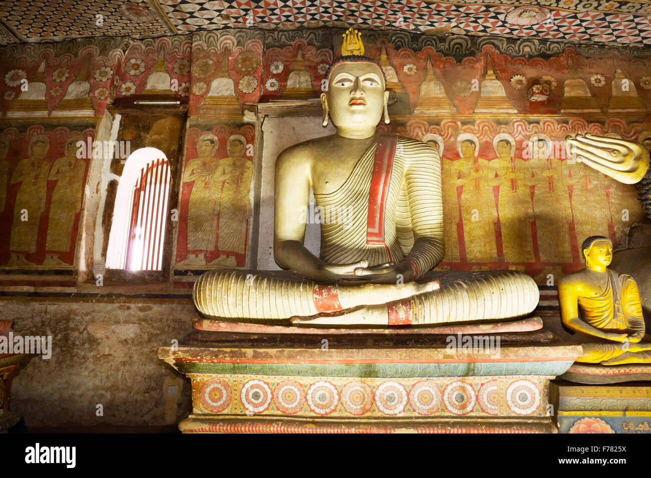 Sri Lanka - Dambulla Cave Temple Buddish, Kandy province, Site du patrimoine mondial de l'UNESCO Banque D'Images