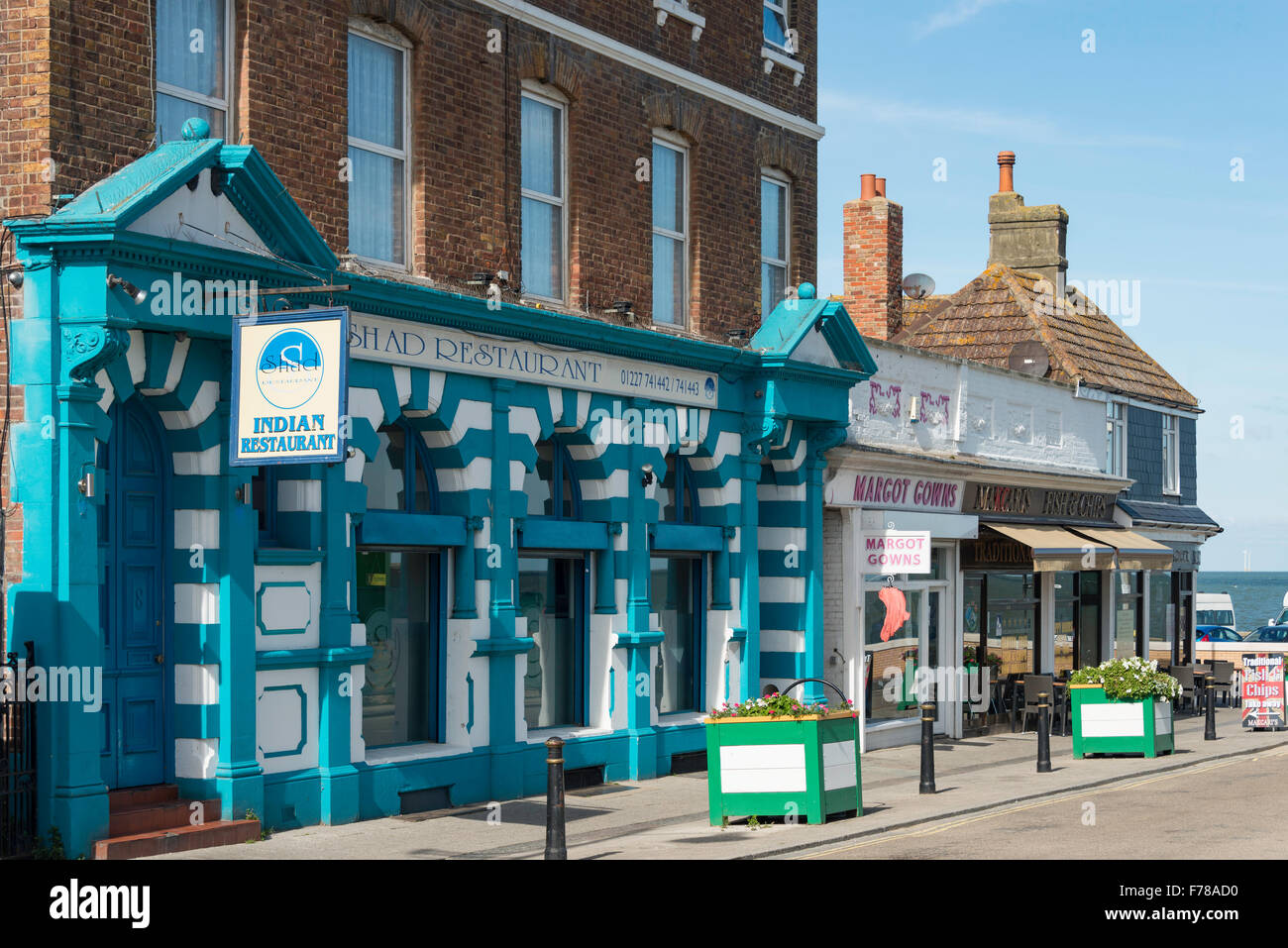 Shad Restaurant Indien, William Street, Herne Bay, Kent, Angleterre, Royaume-Uni Banque D'Images
