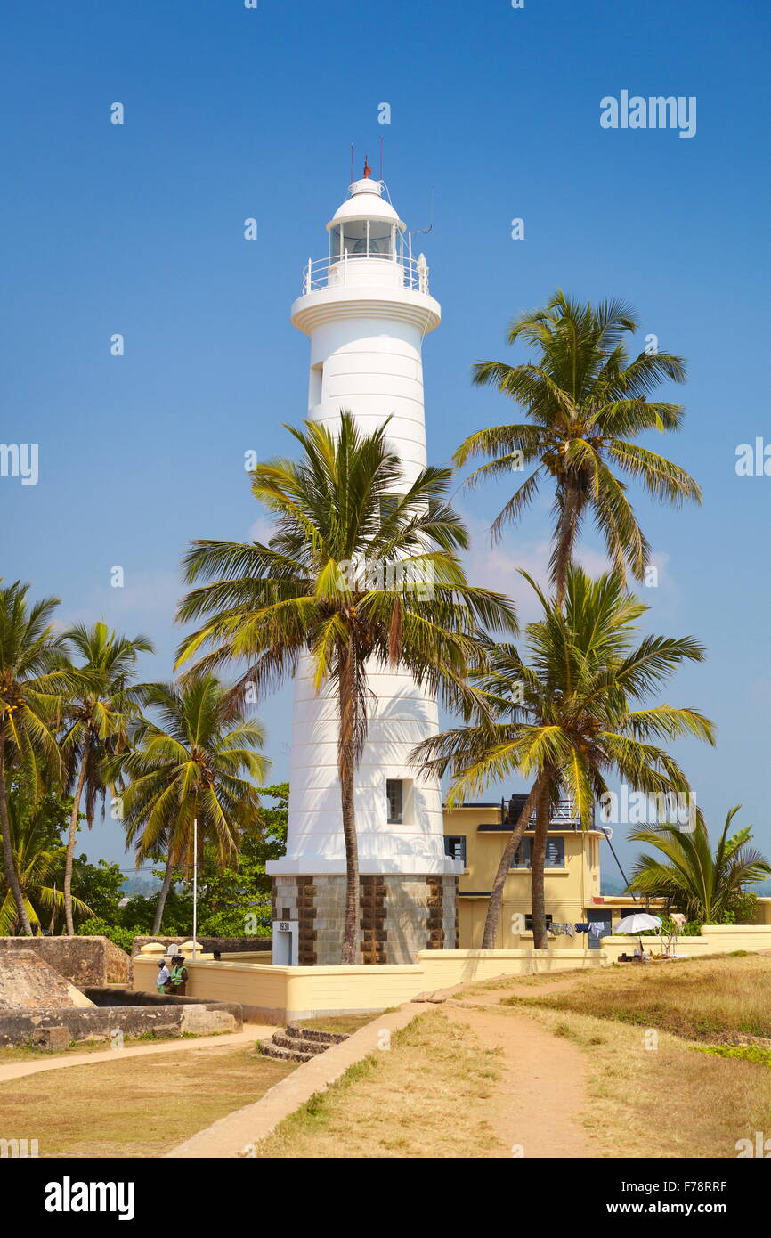 Sri Lanka - Galle, avec phare du littoral Banque D'Images