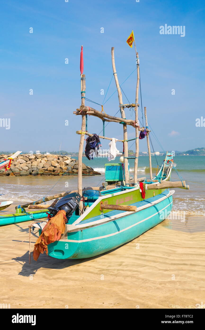 Sri Lanka - Galle, bateau de pêche dans le port Banque D'Images