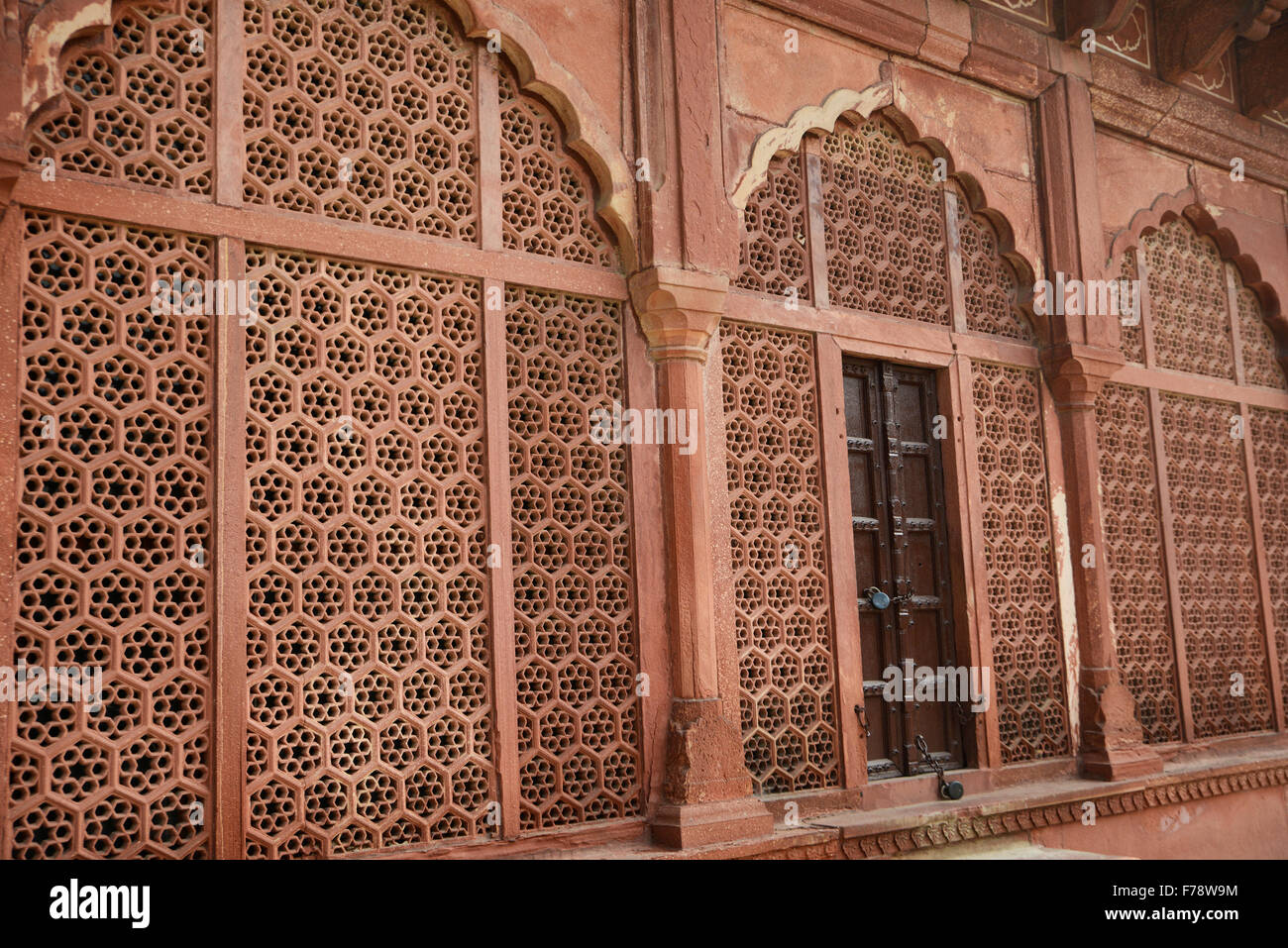 Travail de réseau au Taj Mahal,Agra,Inde Banque D'Images