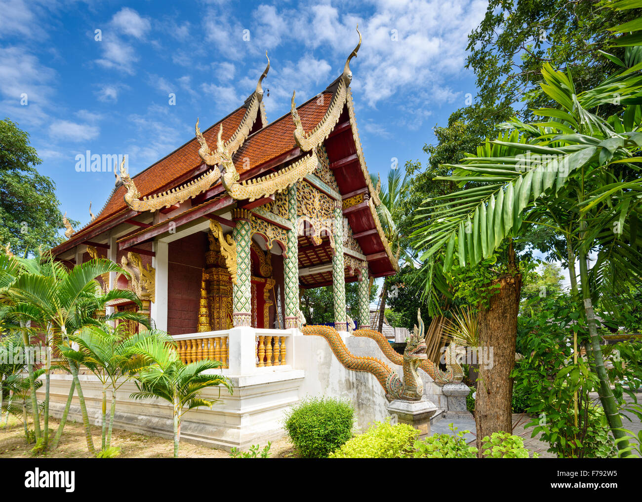 Chiang Mai, Thaïlande petit temple bâtiment. Banque D'Images Chiang Mai, Thaïlande petit temple bâtiment. Banque D'Images