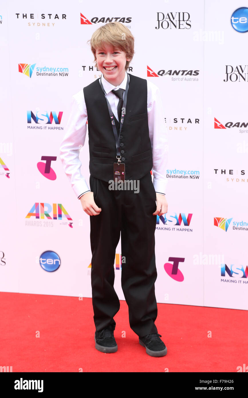 Ky Baldwin arrive sur le tapis rouge à l'étoile, Pyrmont pour la 29e assemblée annuelle ARIA Awards. Banque D'Images