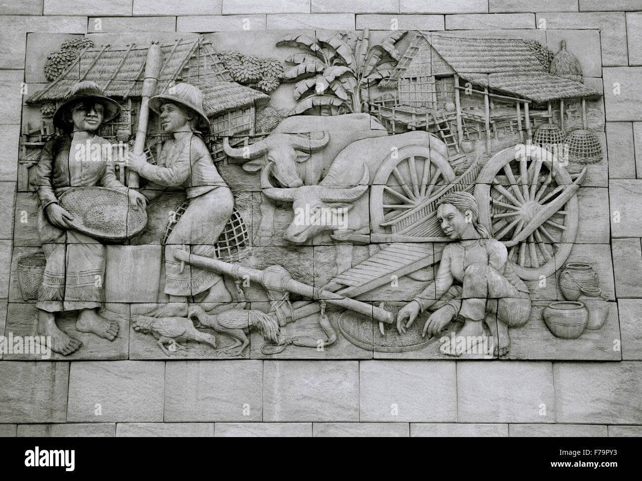 La photographie de voyage - culture art traditionnel thaïlandais à Bangkok en Thaïlande en Asie du Sud-Est Extrême-Orient. Scène de l'histoire Banque D'Images