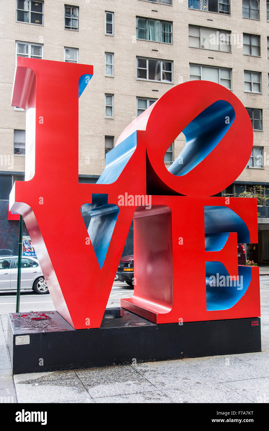 Sculpture d'amour, Manhattan, New York, USA Banque D'Images