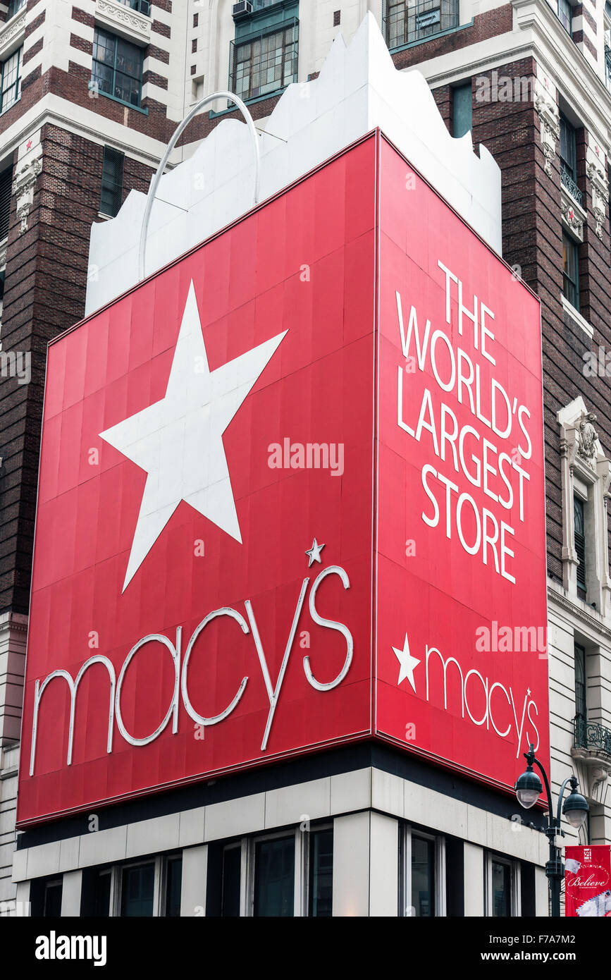 Du grand magasin Macy's, à Herald Square, Manhattan, New York, USA Banque D'Images