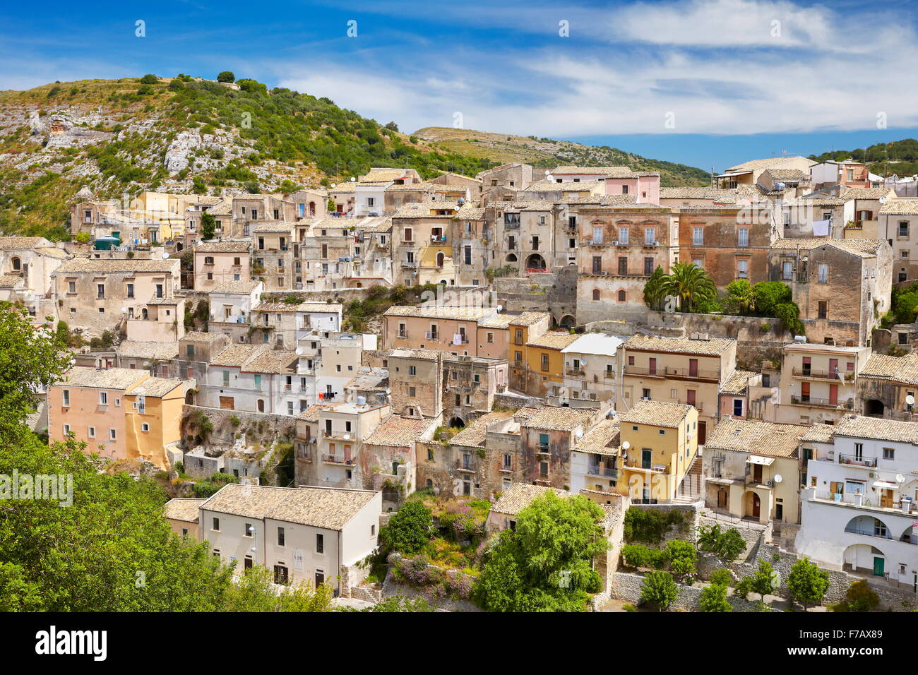 Ragusa Ibla (ville basse), Sicile, Italie l'UNESCO Banque D'Images