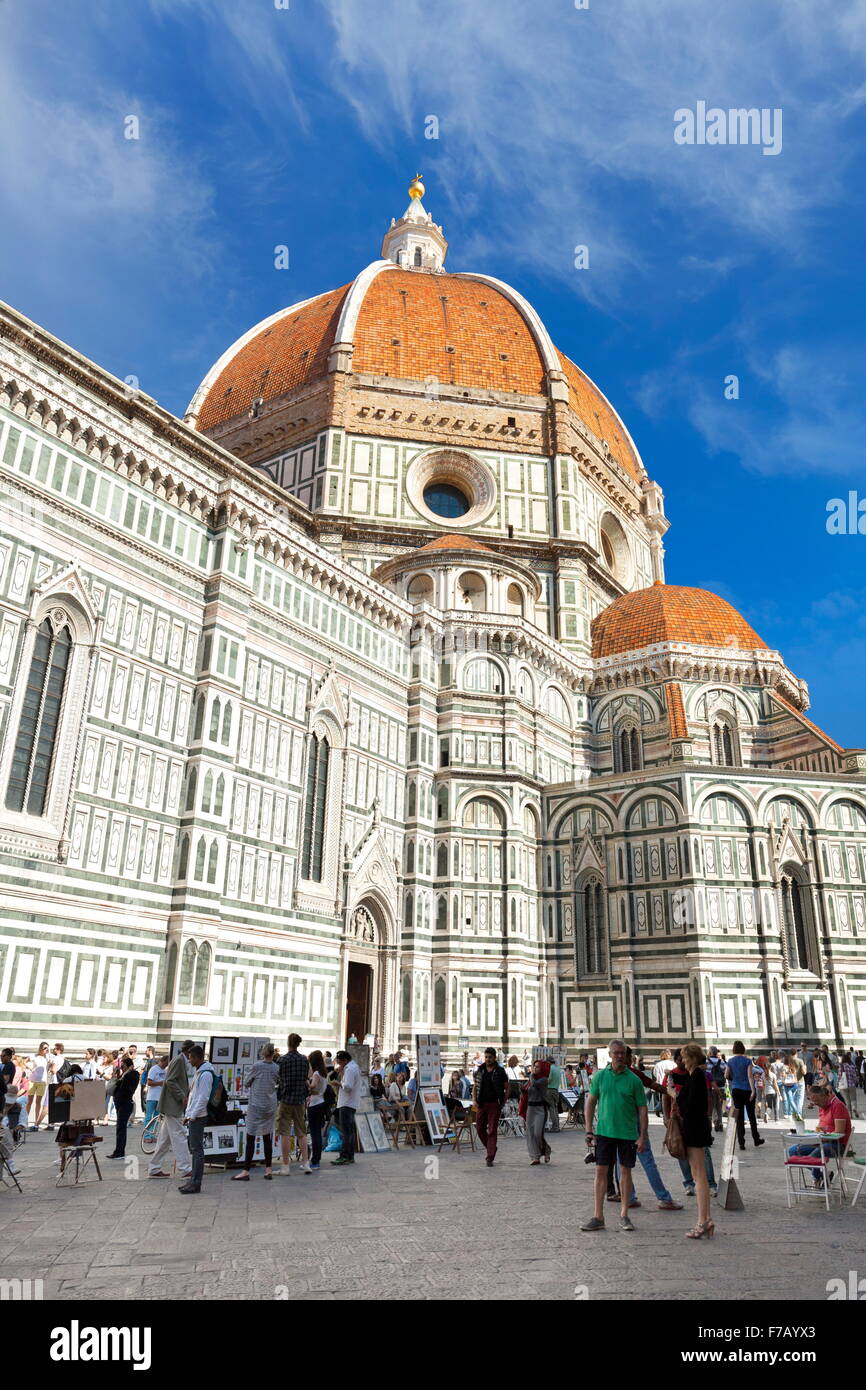 Cathédrale de Santa Maria del Fiore, Florence, Toscane, Italie Banque D'Images