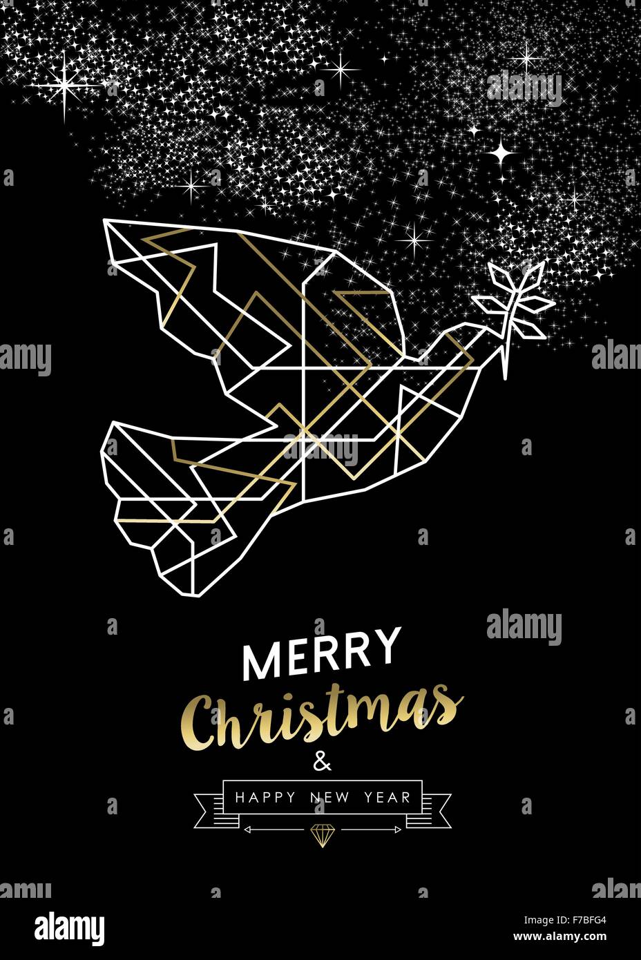 Joyeux Noël et heureuse année colombe de la paix dans les