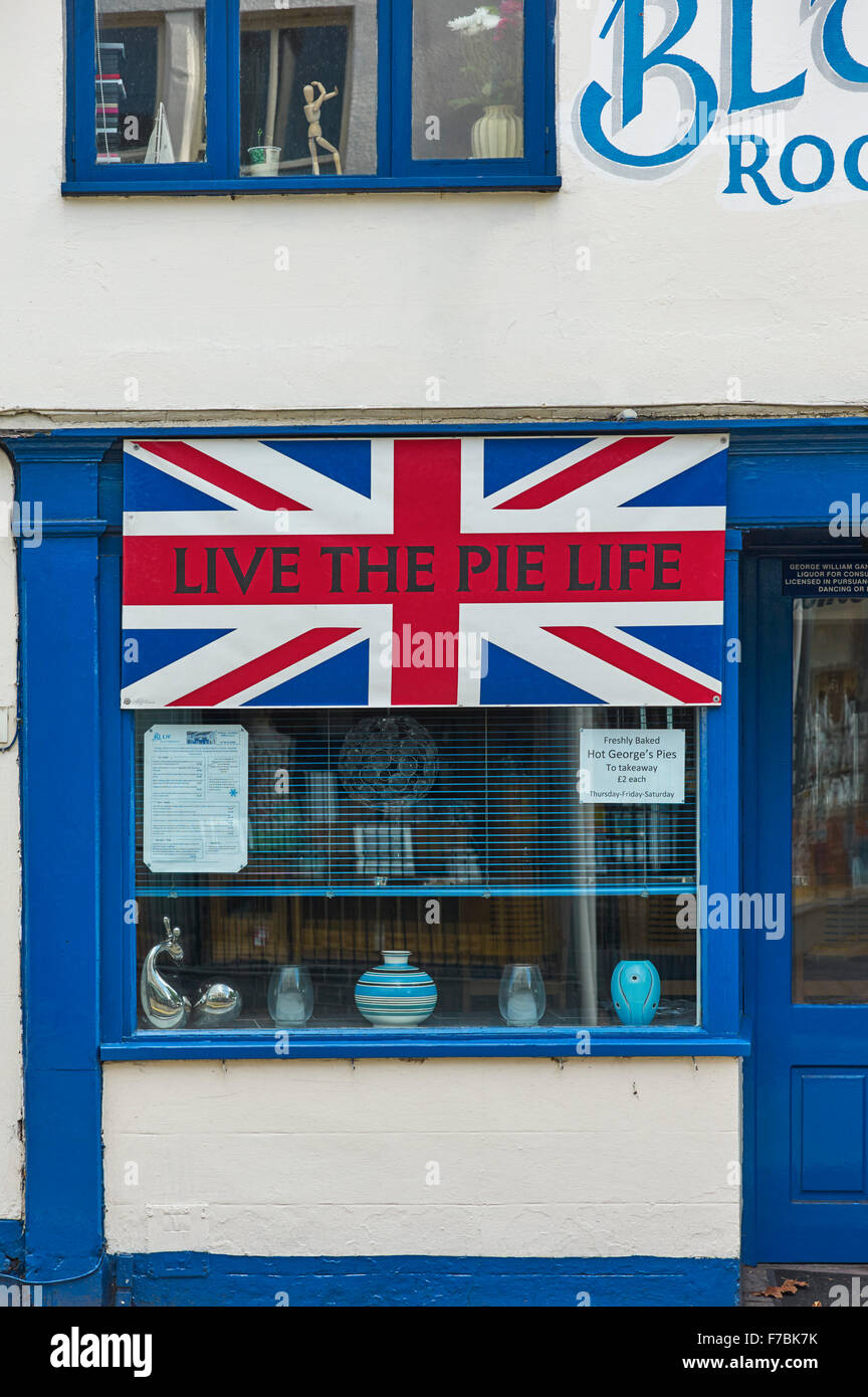 Vivre la vie en secteurs, la salle bleue dans la pierre, Staffordshire Banque D'Images