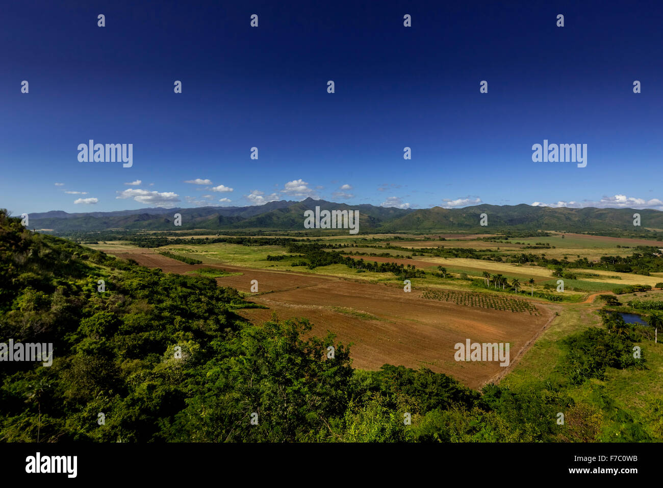 Mirador, Lookout sur la vallée de Ingenios, Valle de los Ingenios, Cuba, Holguín, Cuba, l'Amérique du Nord Banque D'Images