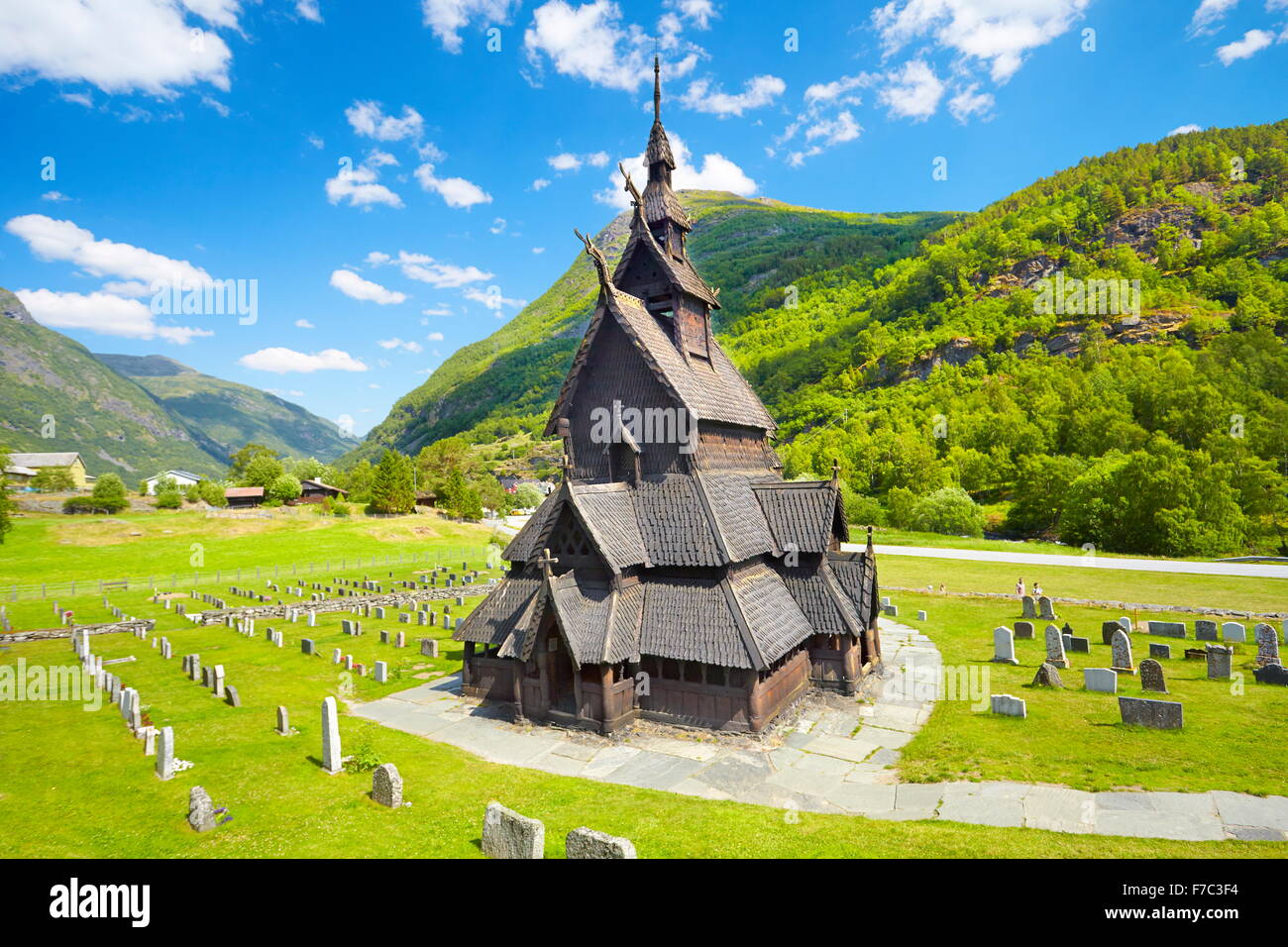 Église Borgund, Sogn og Fjordane, Norvège Banque D'Images