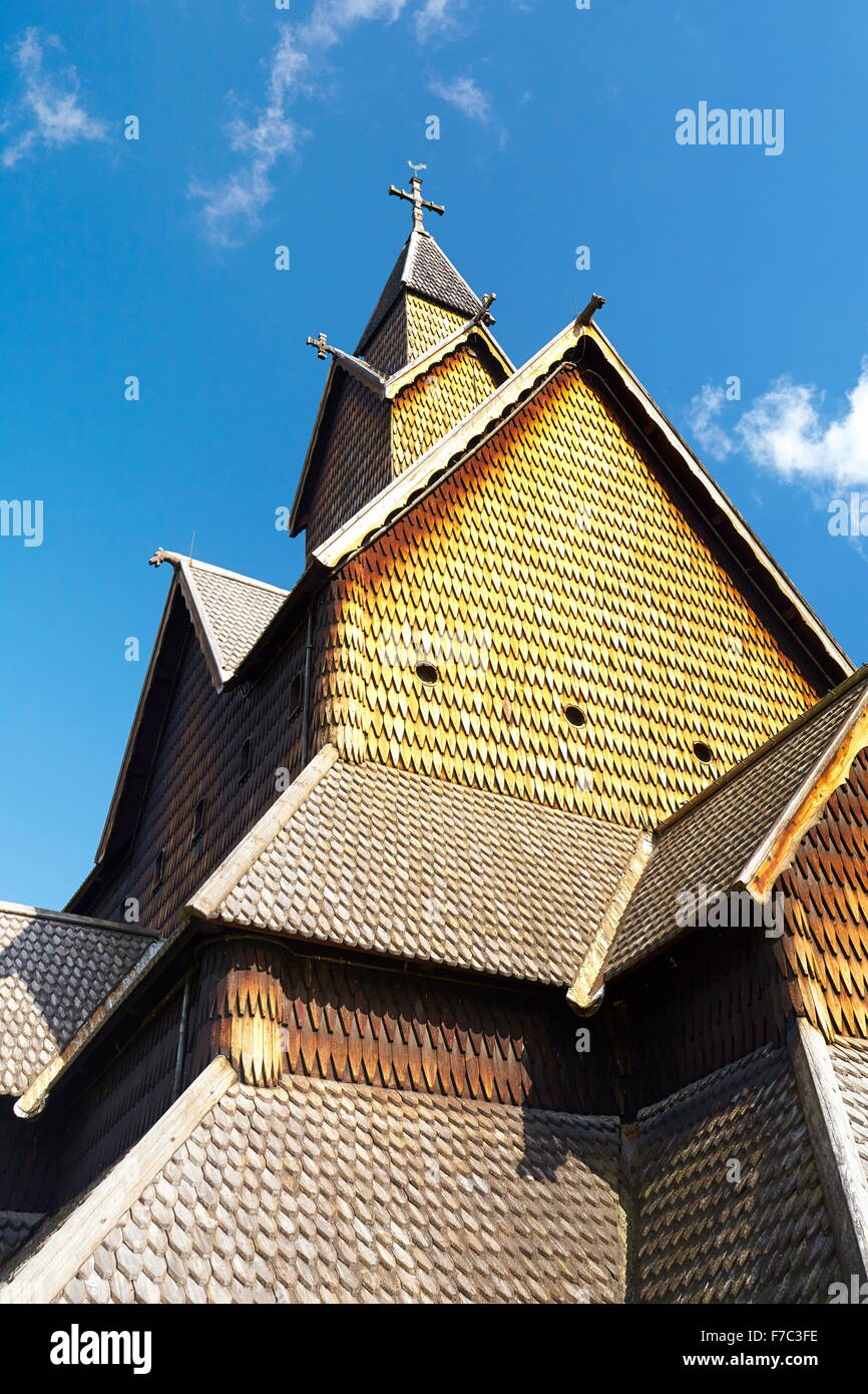 Église de Heddal Stave, Sogn og Fjordane, Norvège Banque D'Images