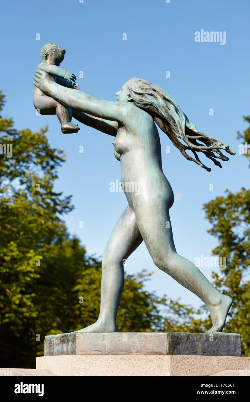 Parc de Sculptures de Vigeland, Vigelandsparken, Oslo, Norvège Banque D'Images