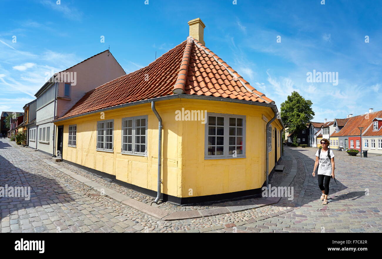 La maison de Hans Christian Andersen à Odense, Danemark Banque D'Images