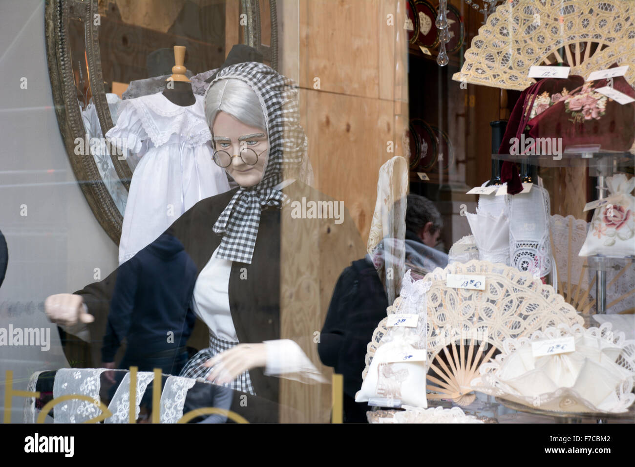 Vitrine de dentelle, Bruxelles, Belgique Banque D'Images